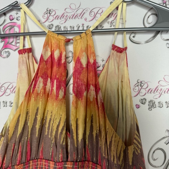 Free people dress Indian summer sunset π
shimmer gold orange yellow red - Picture 6 of 10